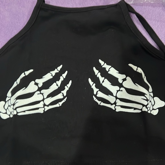 NWT Glow in the dark Halter Crop Top - Picture 2 of 7